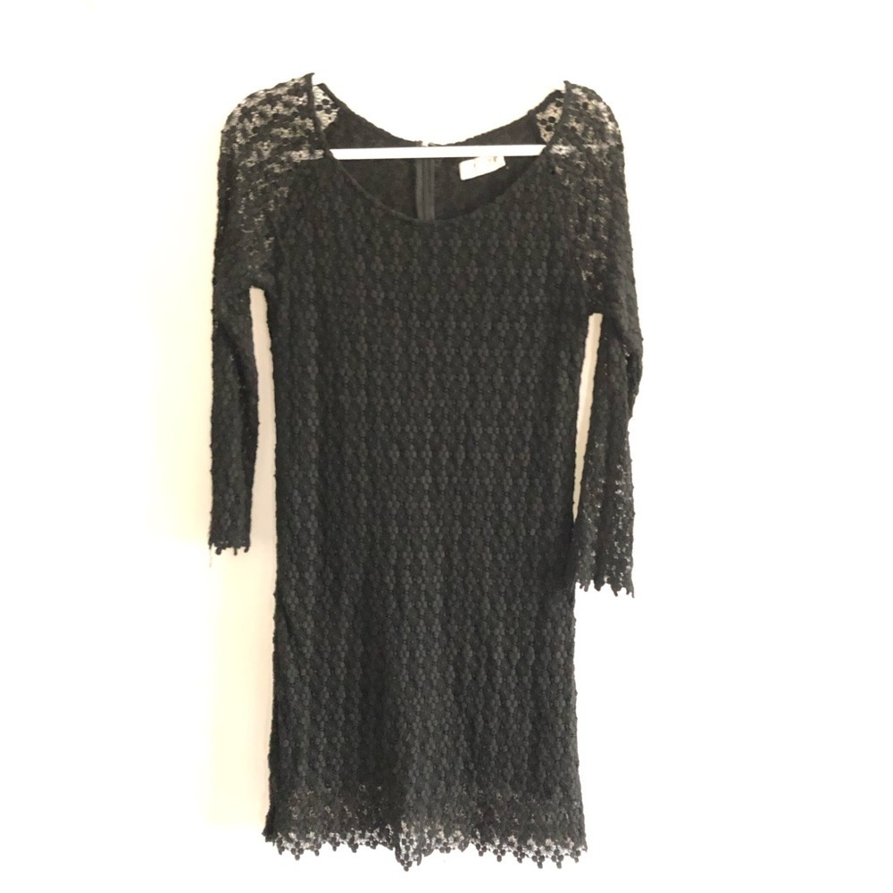 Velvet by graham and Spencer anthropology sheer laced zipped midi goth dress